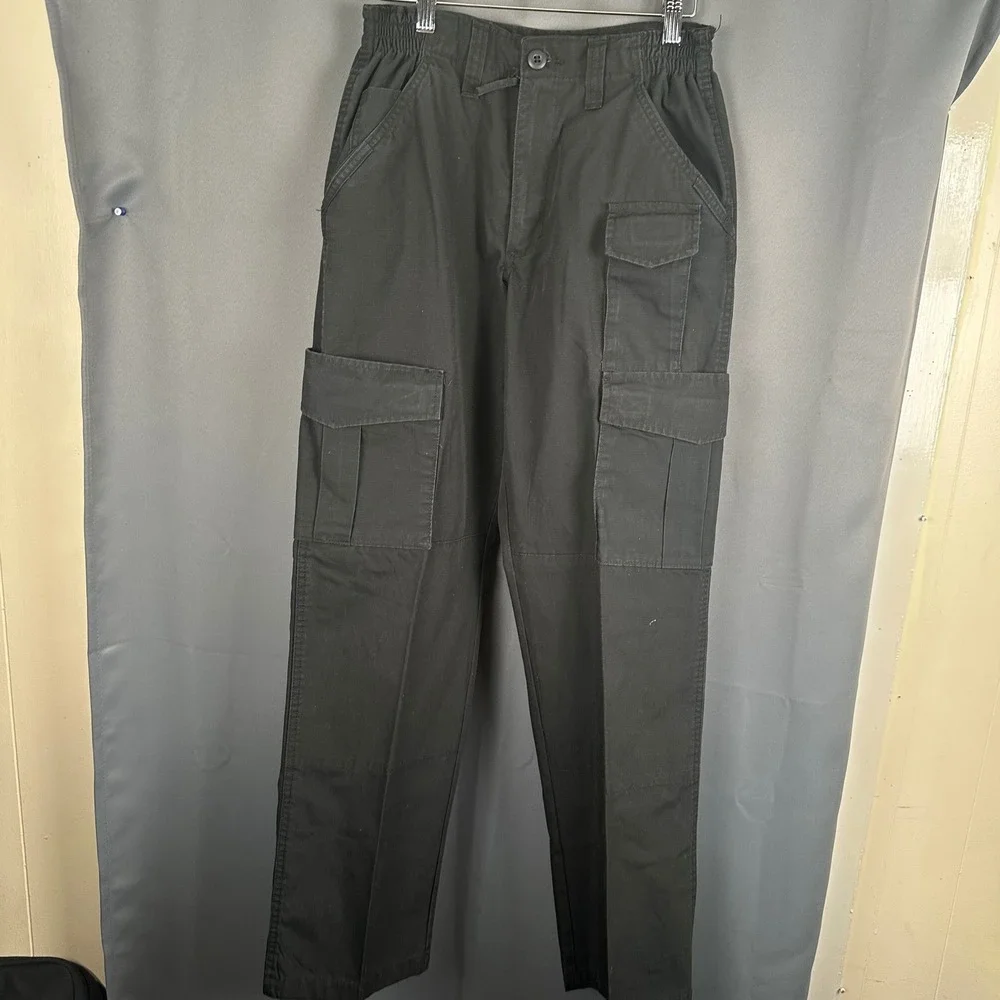 Propper Mens Tactical Cargo Pants Black Ripstop Work Uniform 30x34